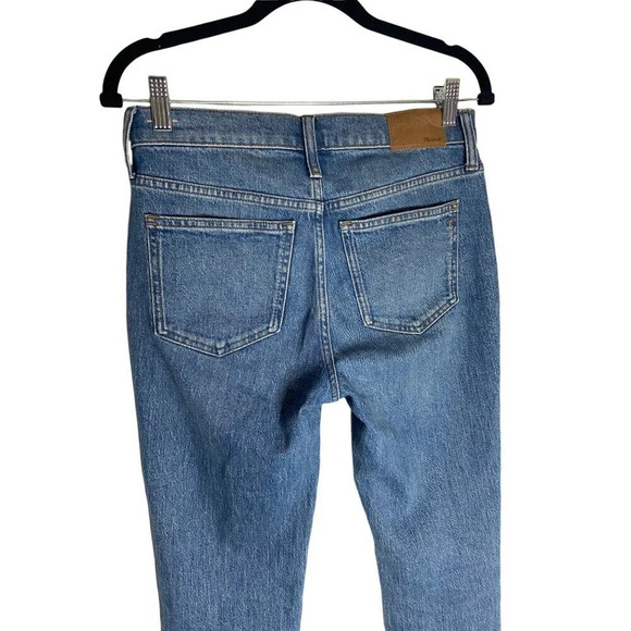Madewell The Mid-Rise Perfect Vintage in Ainsdale Wash: Knee-Rip Edition Jeans-s - Picture 12 of 13